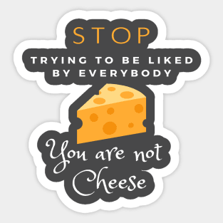 cheese funny foodie design Sticker